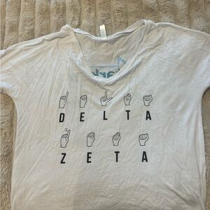 White Delta Zeta Graphic Tee